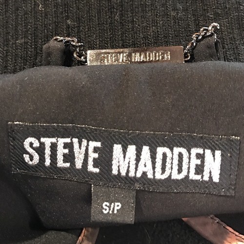 Steve Madden Womens Jacket Waterproof Long Zip Up Black Size Small - Picture 5 of 5