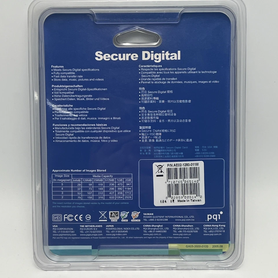 NEW PQI 128MB Secure Digital SD Flash Memory Card with Jewel Case - Image 4 of 4
