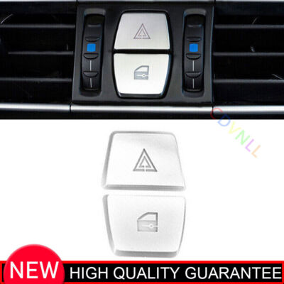 For BMW 7 Series 2009-2015 Matte Silver Inner Mergency Light Button Cover Trim