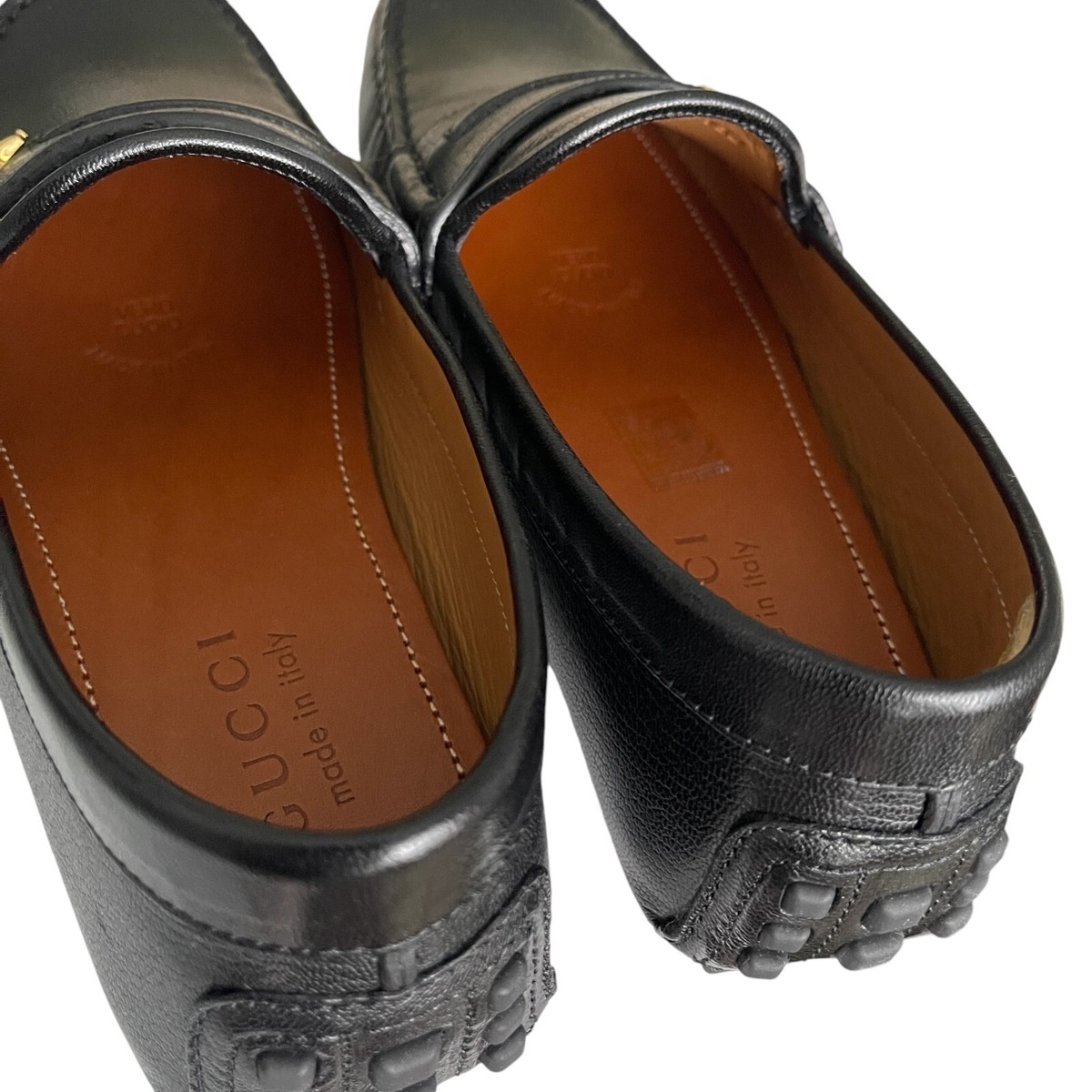 Gucci Mens Black Leather Quentin Moccasin, 752621, Gucci Size UK 6.5 Gucci Calfskin Hebron Horse Bit Loafer Moccasins in Black  main image 3
