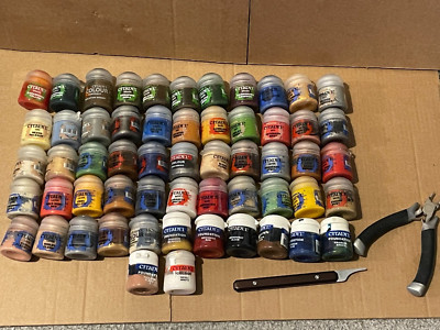 56 Zitadellenfarben / Waschungen / Trockenfarben / Schermaschinen und Schaber Warhammer