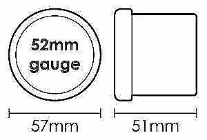 SAAS Oil Pressure Gauge Black Face Dial 52mm Multi Colour + Sender & Fitting Kit - Picture 4 of 11