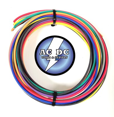100 FEET AUTOMOTIVE PRIMARY WIRE 12 GAUGE AWG HIGH TEMP GXL 10 COLORS 10 FT EA