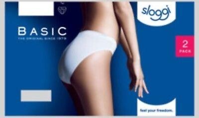SLOGGI Damen Baumwollhöschen BASIC TAI 2er Pack Slip WEISS