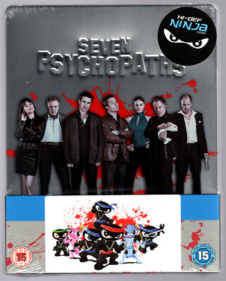 SEVEN PSYCHOPATH HiDefNinja EXCLUSIVE #1 BLU-RAY STEELBOOK NEU & OVP SEALED HDN