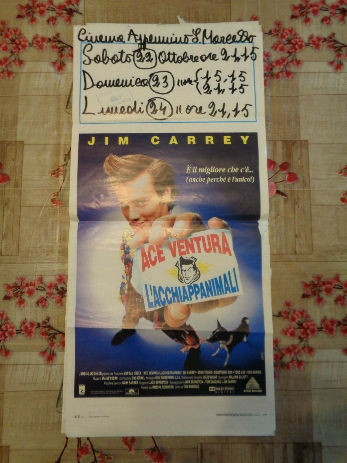 Locandina originale film Ace Ventura - L'acchiappanimali (1994) - Regia di Tom Shadyac