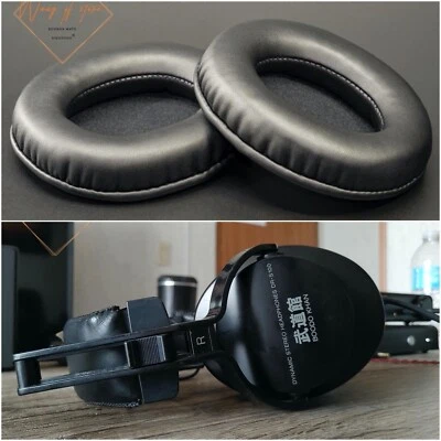 Oval Ellipse Egg Shape Soft Leather EarPad Foam Cushion For Sony DR-S100 Headset