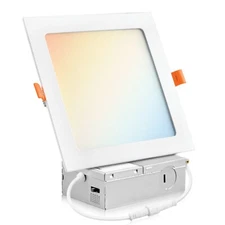 6-12 x PARMIDA 6" 5CCT 12W LED Square Slim Panel Dimmable Recessed Light