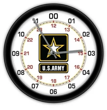 24 Hour US Army Zulu Time Wall Clock Military UTC GMT Universal GREAT XMAS GIFT