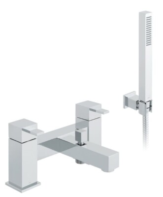 VADO TE QUADRATISCH BADEBAD DUSCHMISCHER INKL. DUSCHSET CHROM TE-130+K-C/P BRANDNEU IN VERPACKUNG £350 u. UVP