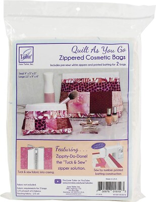June Tailor Quilt As You Go Kosmetiktaschen 2/Pkg - weiß JT 1619