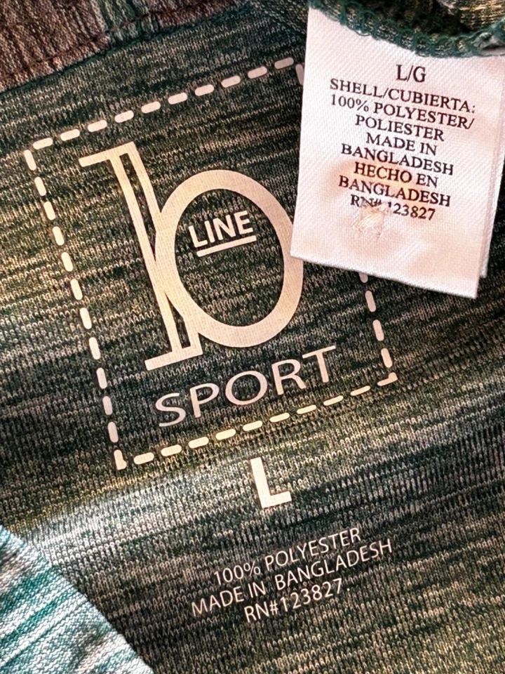 CAMISA POLO HOMBRE GRANDE VERDE CENIZA MANGA CORTA POLIÉSTER Foto 4 de 4