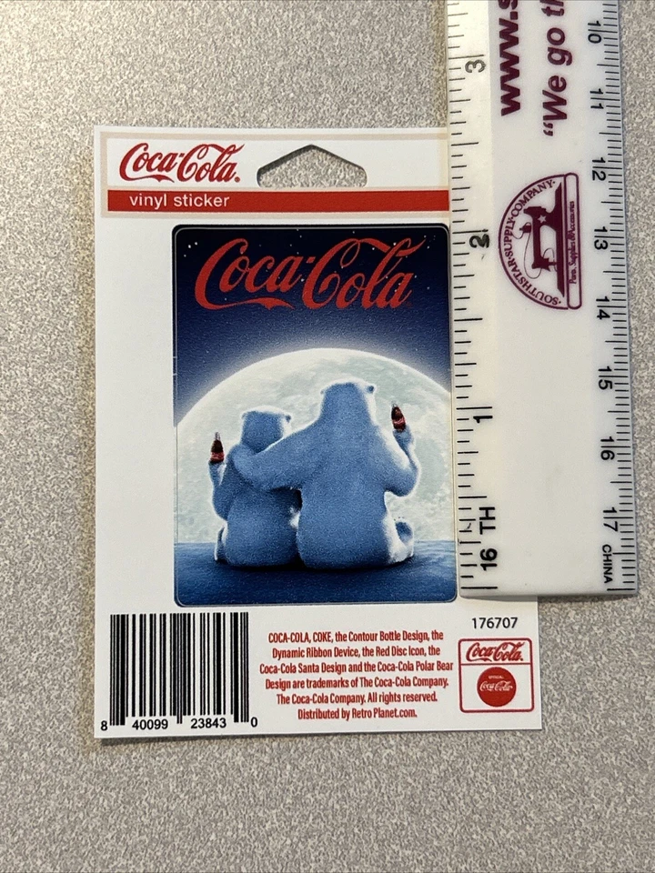 coca cola vinyl sticker Polar Bears (1.5 Inches By 2 Inches) - Image 2 of 4