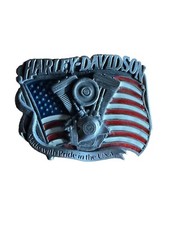 Harley Davidson Vintage Buckle 1991 H401 Made In USA 1 1/2&rdquo;-1 3/4 Strap