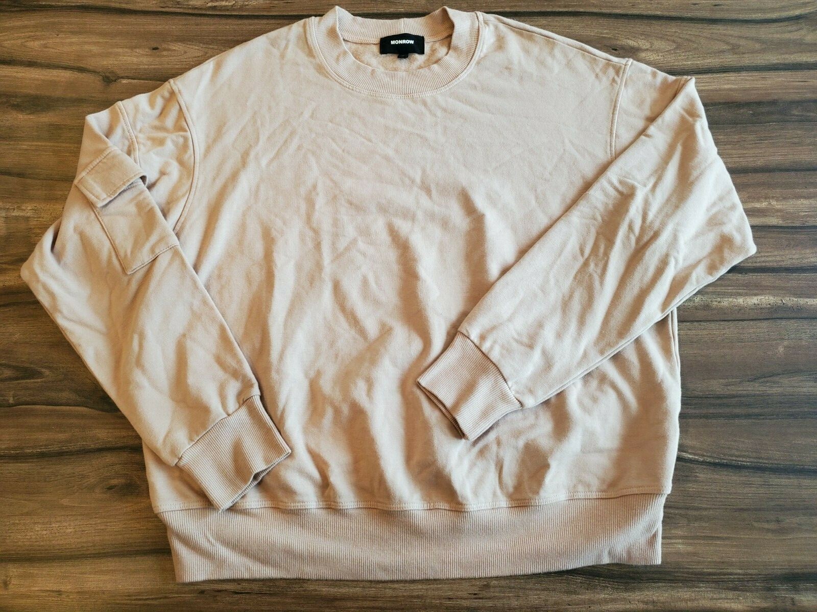 Monrow Patch Pocket Womens Cropped Sweatshirt XS - image 1