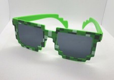 Gafas de sol Mosaic Pixel verde jugador robot gafas de sol unisex M2