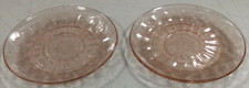 2 Vintage Pink Saucers 5 &frac14;"