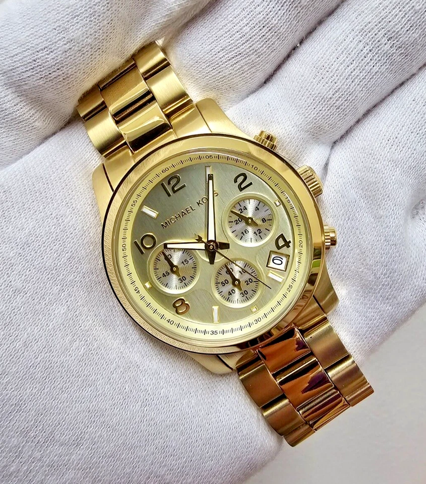 MICHAEL KORS Runway Quartz 38MM Gold Steel Unisex Watch MK5055