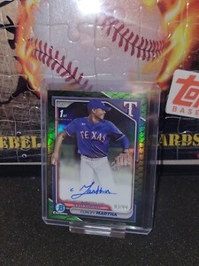 2024 Bowman Chrome Prospects Curley Martha 1st Green Scales #/99