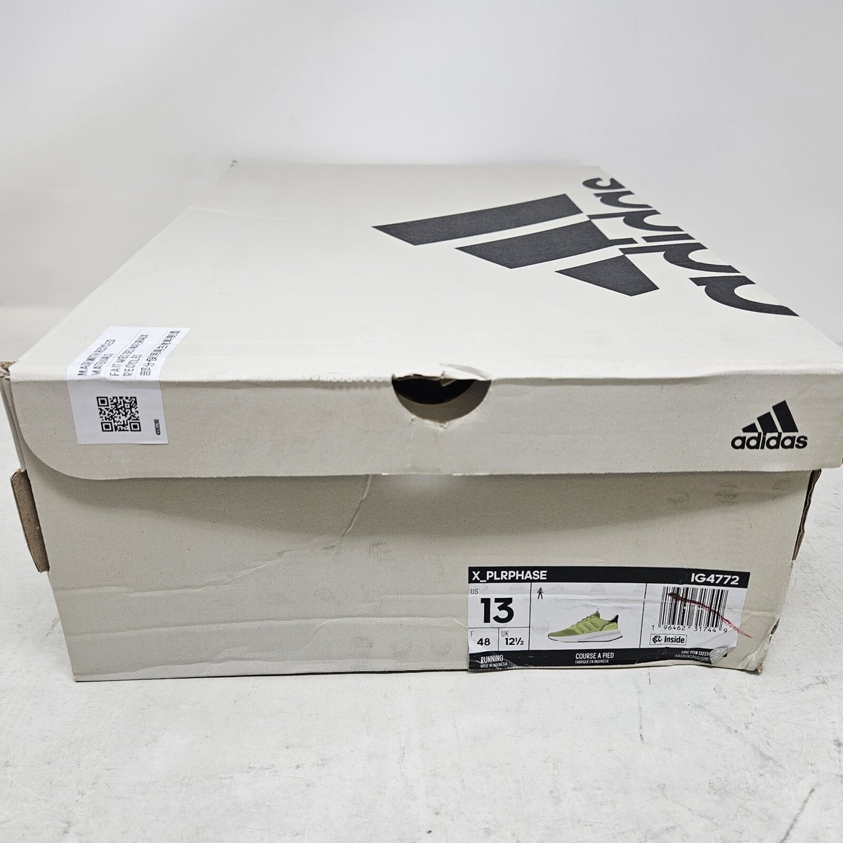 Men's Adidas X_PLRPHASE Athletic Running Shoes / Lime White Men's Adidas X_PLRPHASE Athletic Running Shoes / Lime White