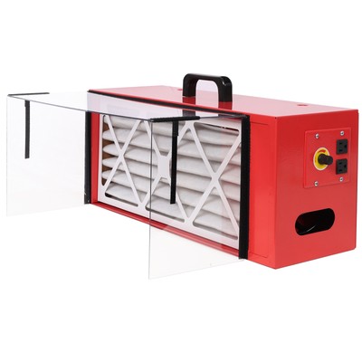 Portable tabletop dust collector,Maximum Air Flow 725CFM; Each fan runs on
