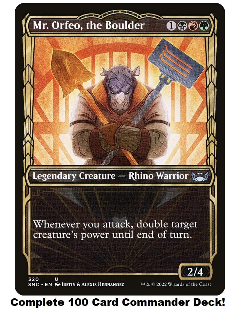 MTG Commander EDH Deck Mr. Orfeo, the Boulder 100 Cards Custom Deck Jund