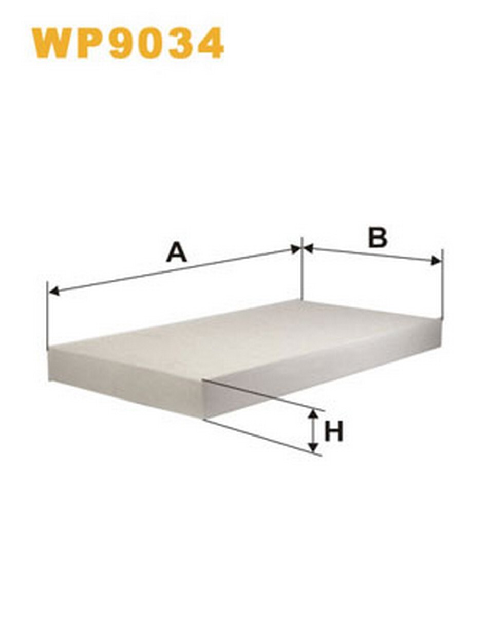 WP9034 FILTRO ABITACOLO PER Vauxhall Vectra MK II (C) Z02 1.8 16V Dual-Fuel 90 K