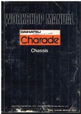 DAIHATSU CHARADE (G10 SERIES) BODY & CHASSIS ORIG. 1980 FACTORY SERVICE MANUAL