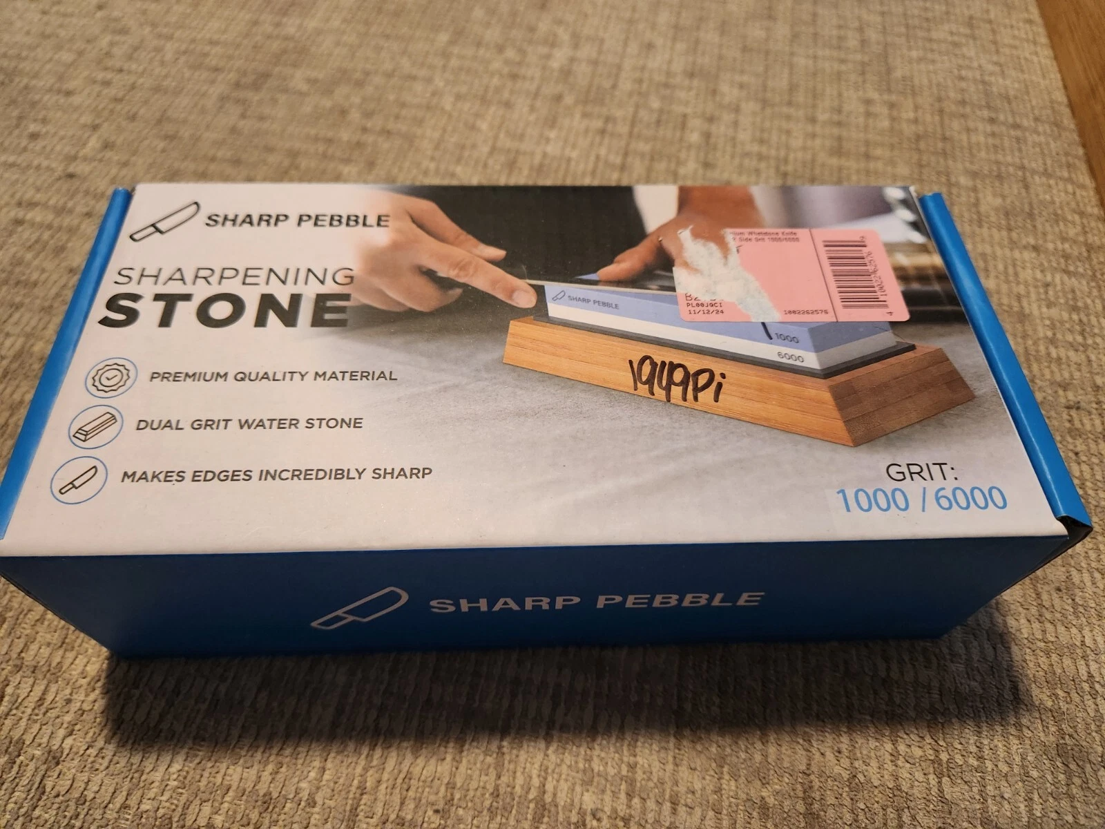 NEW Sharp Pebble 1000/6000 Grit Premium Whetstone Knife Sharpening Stone
Opens in a new window or ta