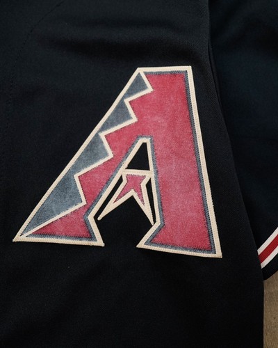 Vintage Arizona Diamondbacks Logo Majestic MLB Jersey Black Mens Medium USA Sewn - Picture 2 of 5