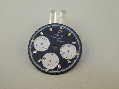 NOS  Zifferblatt / Dial  ENICAR  Super graph   cal. VALJOUX 72   D 30,0 mm