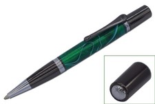 Two Chrome & Gun Metal Gallant Pen Woodturnin...