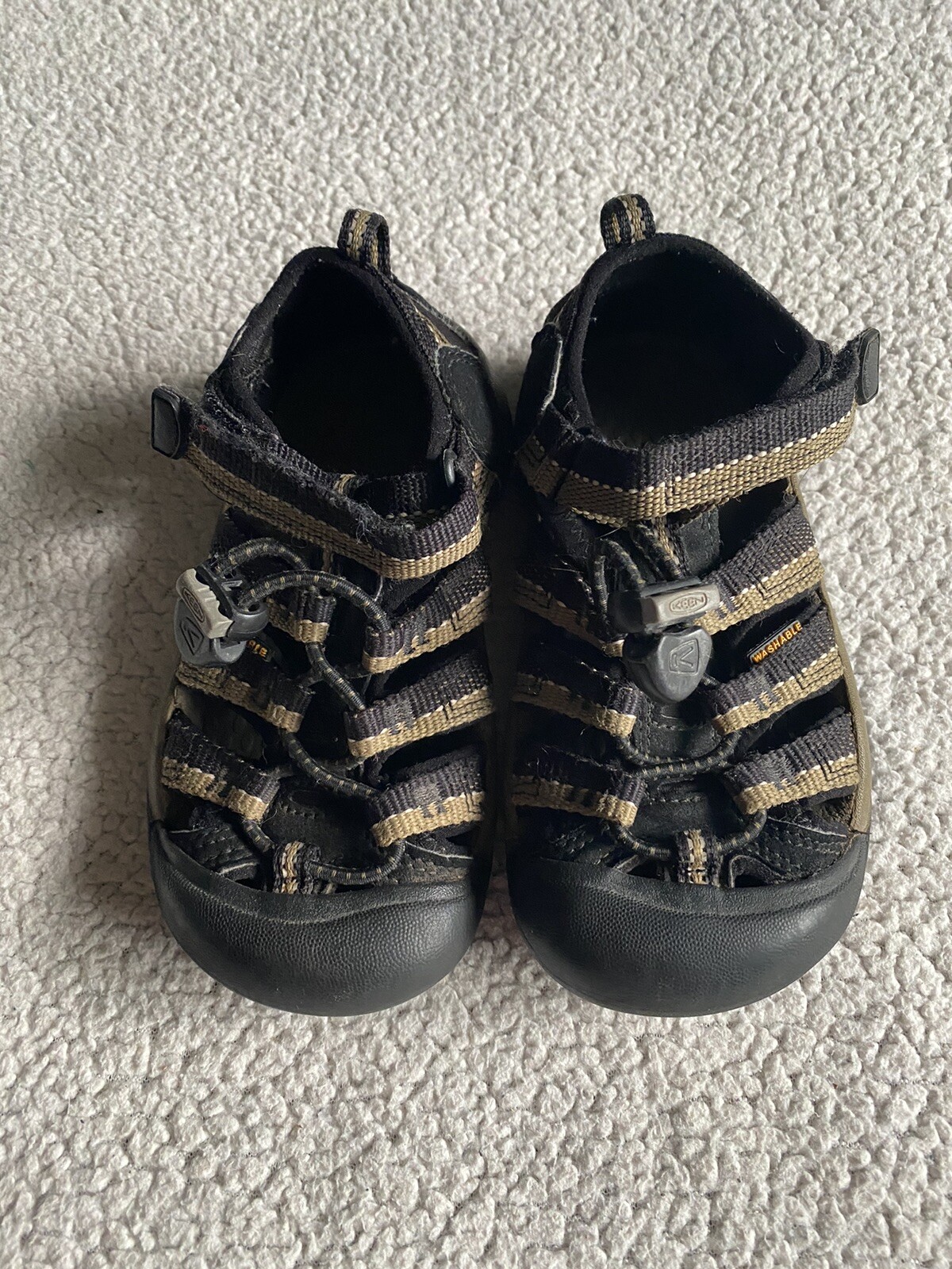 Scarpe sandali da acqua Keen neri e marroni bambini taglia 10