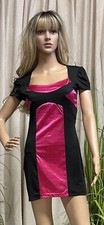 PINK & BLACK MINI DRESS X-SMALL PRE OWNED SKU A4
