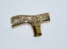 Vintage Designer Style Brass Handle Walking Stick Cane Top Vintage Retro Gift