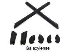Galaxy Ear socks & Nose Pads Rubber Kits For-Oakley Half Jacket Sunglasses Black