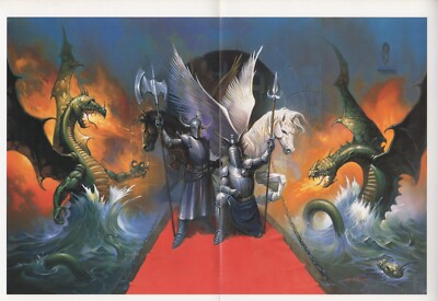 1990 full Color Plate ''KINGDOM o/t KNIGHTS'' by Ken Kelly Fantastic GGA Print