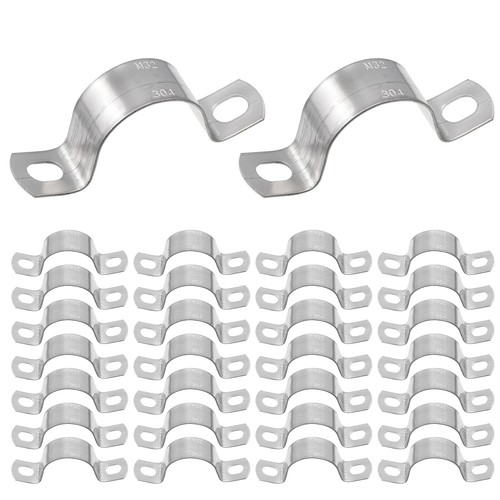 60PCS 1/4 Inch Conduit Straps - One Hole Strap Clamps For Pipe & Cable, Heavy Duty Zinc Plated Iron