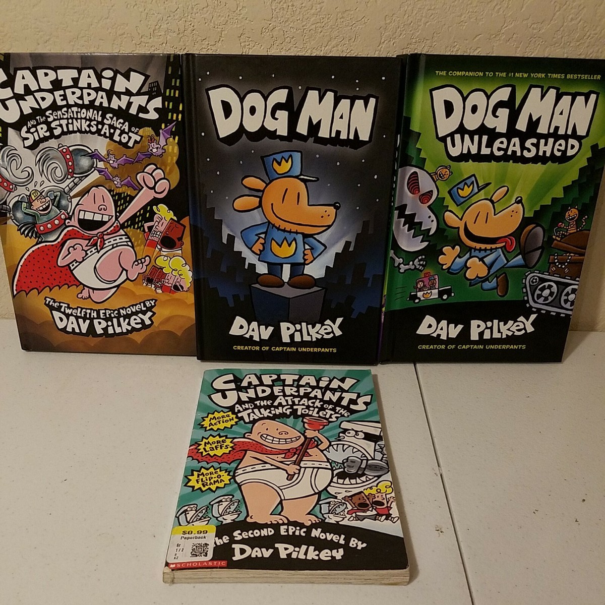 Dog Man set of 2, hard back Dav Pilkey and set of 2 Capt