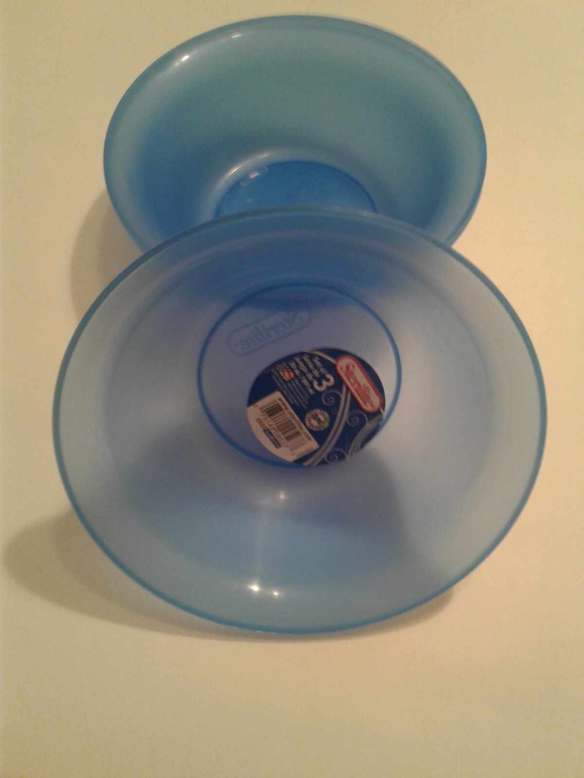 Blue Sterilite Microwave Safe Soup Cereal Oatmeal Bowls 20 Oz Plastic