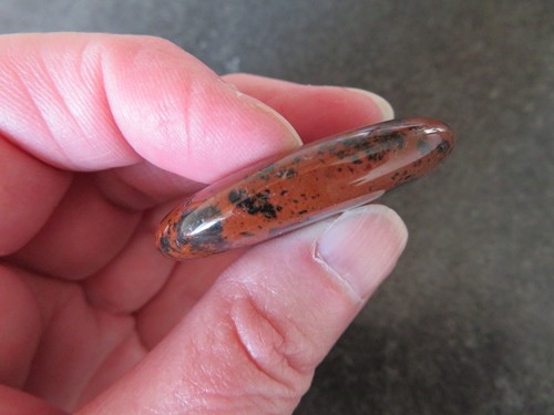 SCHÖNER MAHAGONI OBSIDIAN (20,0 Gramm / 41 mm) FLACH / PALMENSTEIN (A7) "SCHUTZ" - Bild 5 von 7