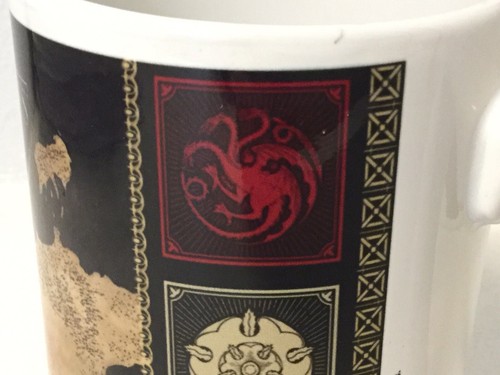Game Of Thrones GOT Coffee Mug Westros Map 6 Houses Pyramid America - Picture 3 of 9