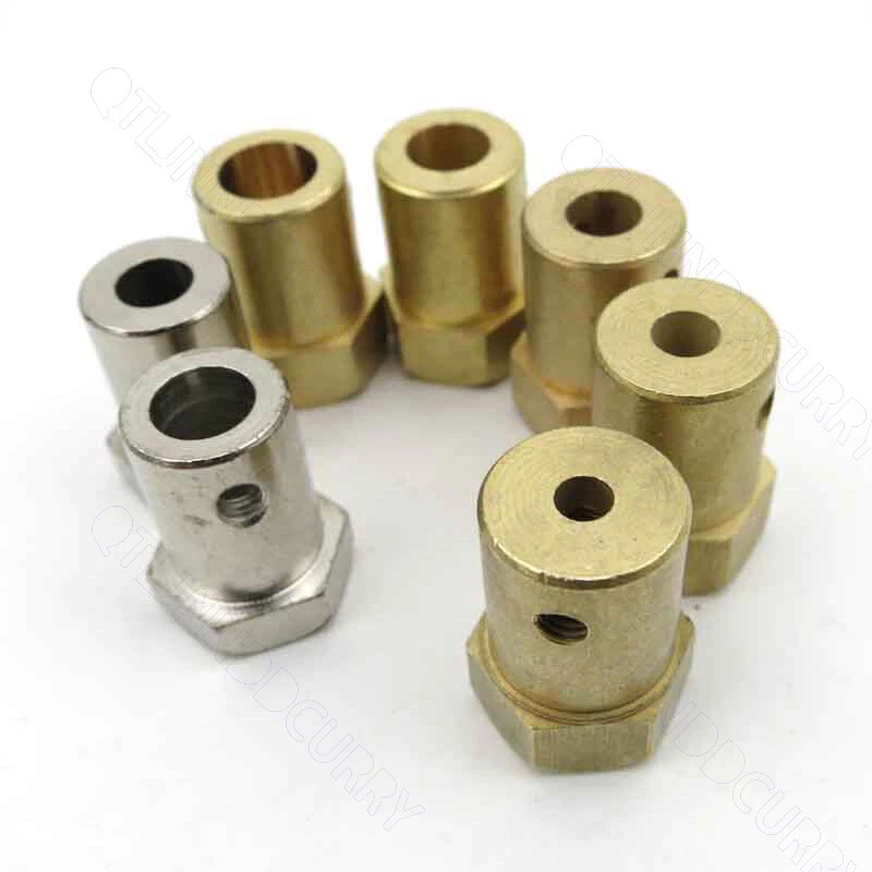 2mm-8mm 45# Steel/Brass Hex Motor Shaft Coupling Joint Coupler For RC Model DIY - Image 3 of 4
