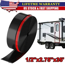 1/2"x2.75"x35' RV Trailer Slide Out Wiper Seal Camper Travel Rubber Weather Seal