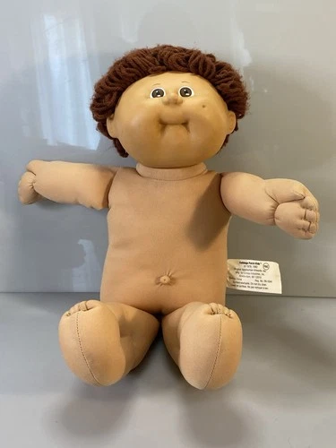 1982 CABBAGE PATCH Kids Doll Brown Hair Brown Eyes Dimple NO Clothing Shoes
