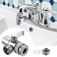 3 Way Sink Tap Mixer Faucet Diverter Valve For Toilet Sprayer To Hose Adapter UK