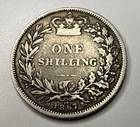 Photo of a 1867 Victoria Shilling from an eBay sale