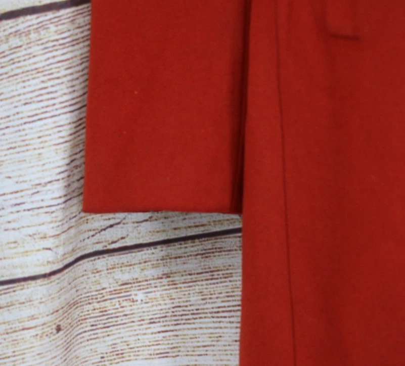 Gabardina midi de lana roja vintage Banana Republic para mujer talla XS Foto 3 de 4