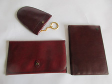 VINTAGE ETIENNE AIGNER LEDER GELDBEUTEL + ETUI + BRIEFTASCHE 80er NEW OLD STOCK
