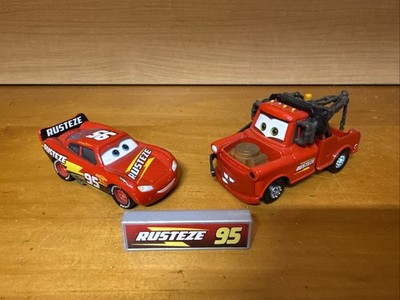Disney Cars LOT Of 2 Lightning McQueen Crew Chief Mater NASCAR Series 2020 Sign